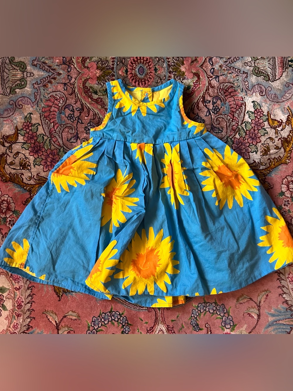 Stella McCartney Girls Sunflower Print Dress Size 18-24 months 100% Cotton